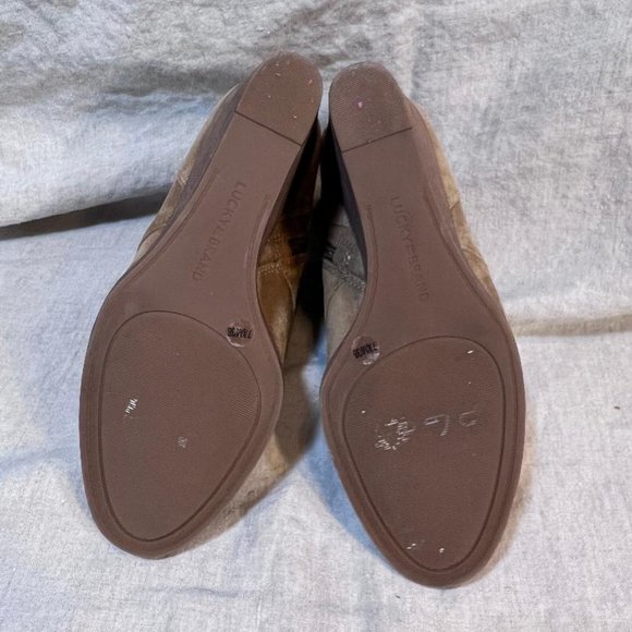 Lucky Brand Shylow Suede Lace Up Booties - Picture 7 of 8